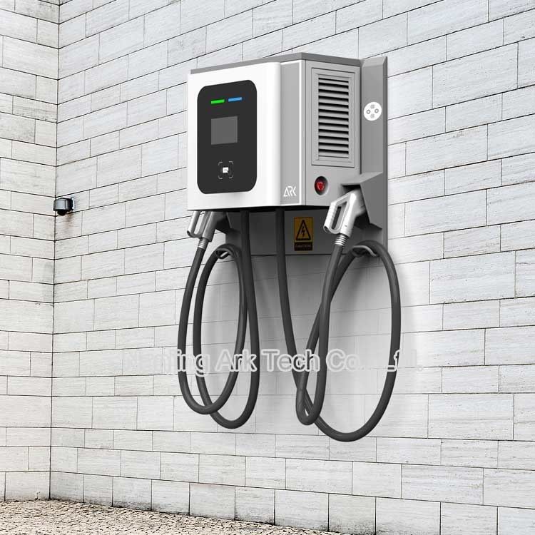 CCS Chademo Two Plugs DC Fast 30KW EV Charger Point , 400V Public Electric Vehicle Charging Stations